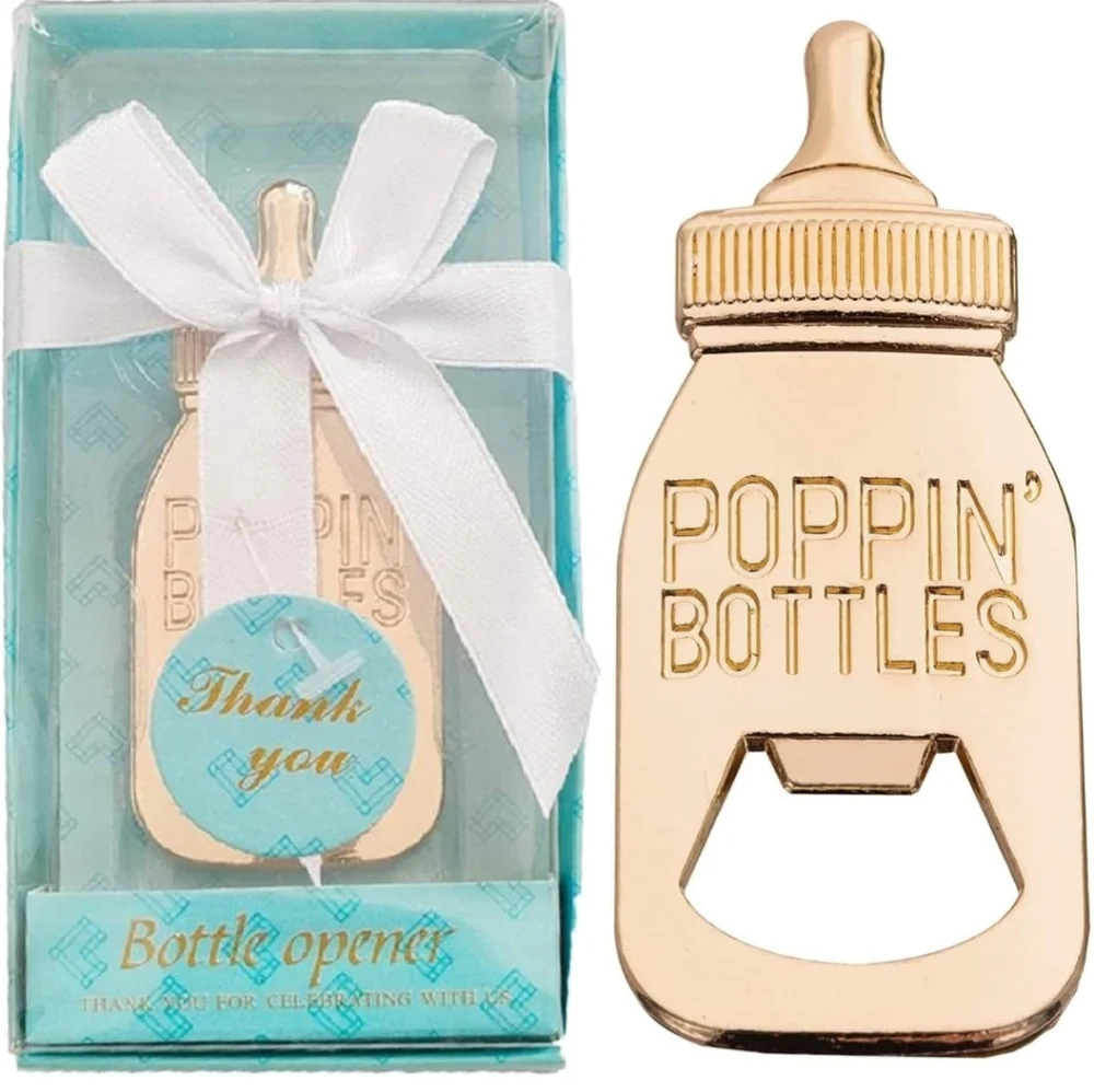 New NIP Gold Bottle Shaped Party Bottle Opener 